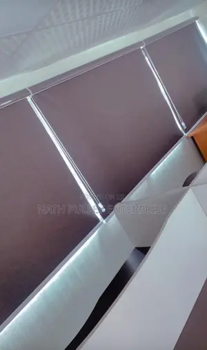 Patterned Grey Blackout Roller Blind