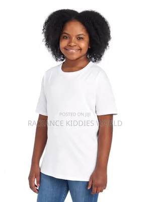 (5 to 18yrs) Uk George White/Black Round Neck School T-Shirt