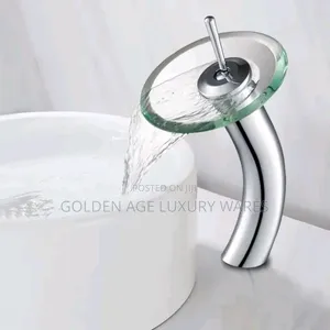 Long Glass Waterfall Basin Mixer