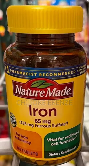 Mature Made Iron 65mg (325mg Ferrous Sulphate) X 365 Tablets