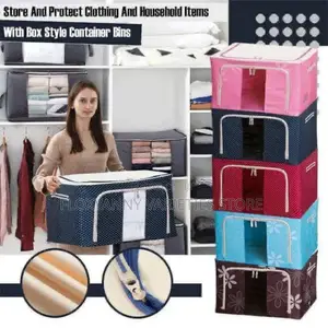 Laundry/Mobile Wardrobe Box (Dual Zip Openings