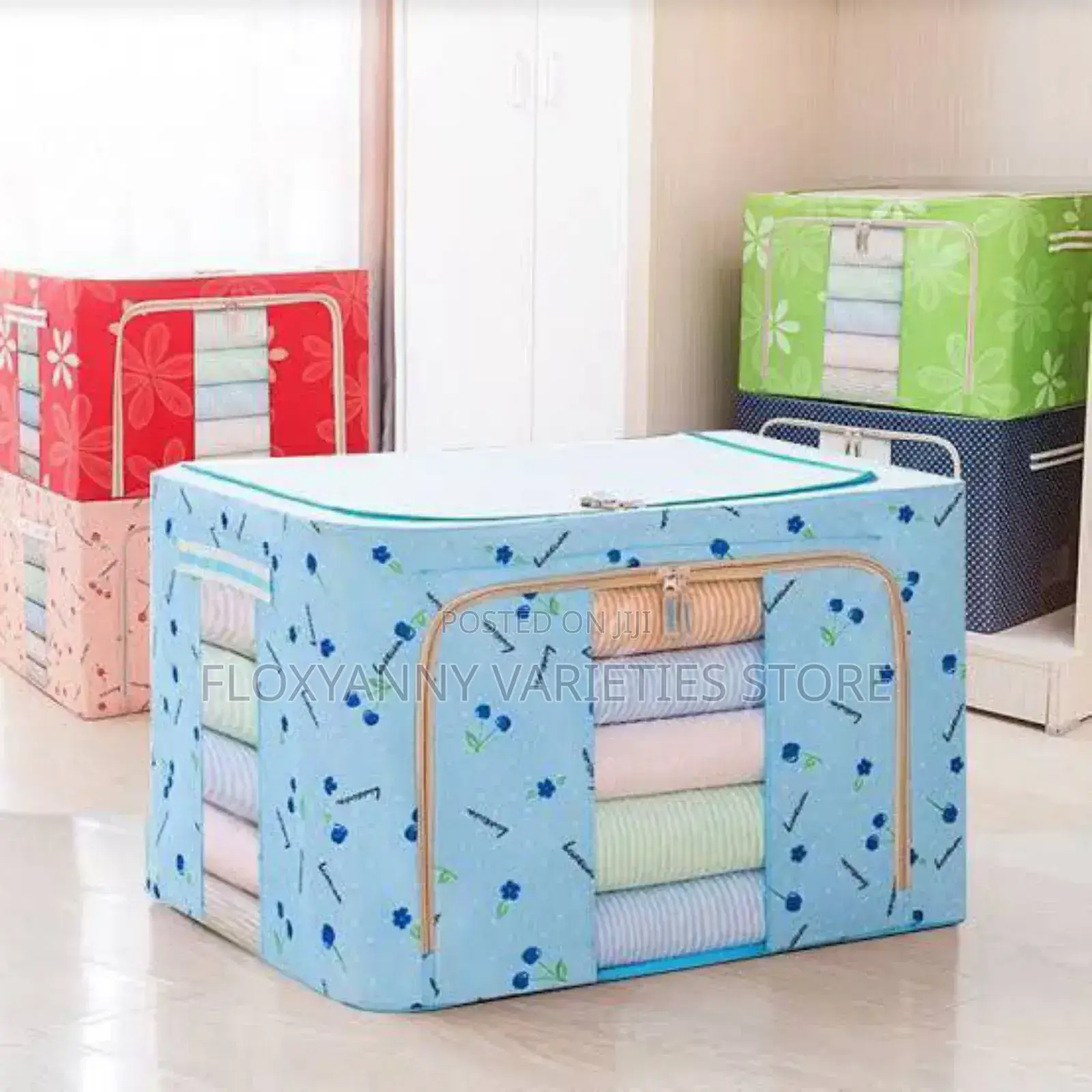 Laundry/Mobile Wardrobe Box (Dual Zip Openings