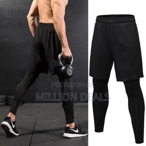 Compression Pants With Shorts Sport Gym Wear