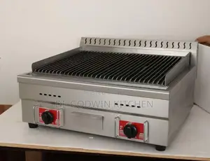2 Burners Gas Lava Rock Cooker