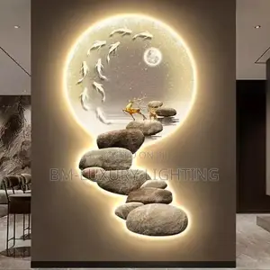 LED Stone Art Designed Luxury Wallframe Light