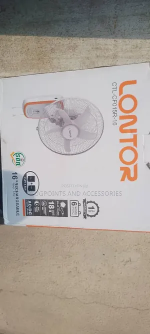 Lontor Rechargeable Wall Fan 16" Clearance Sales