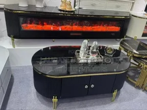 Exquisite 2in1 Ceramic Top Tv Console With Center Table