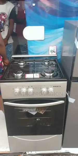 Maxi 50*50cm Gas Cooker, 4 Burner, Dark Gray Color