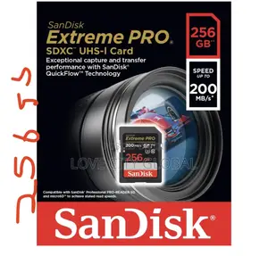 Sandisk 256GB SDXC 200mb/S Extreme PRO Camera Memory Card