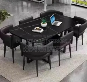 New Imported Classic 6 Sitters Marble Top Dining Set