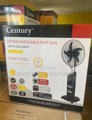 18"Rechargeable Mist Fan With LED Light