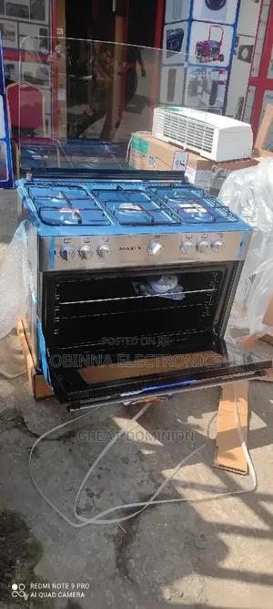 Brand New Maxi(50×90)5borner All Gas Standing Cooker(Silver)