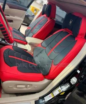 R-Power Leather Seat Cover (Red and Black) Complete Set