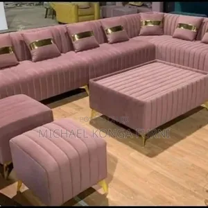 Beautiful L Shape ,Puff and Center Table