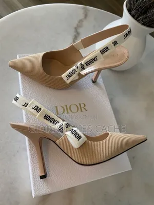 Dior Slingback Shoes Nude/Black/Wine 37/40