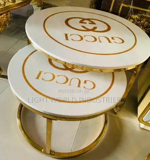 2 in 1 White Gucci Center Table