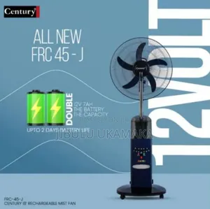 18 Inches Rechargeable Mist Fan With Double 12v 7ah Battery