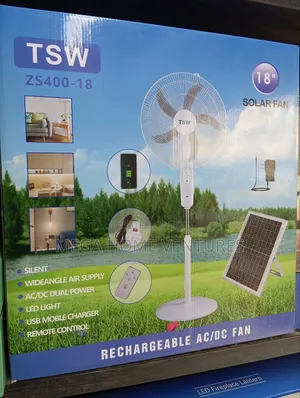 Solar Rechargeable AC/DC Fan