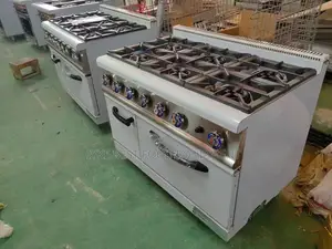 6 Burner Industrial Gas Cooker With Oven