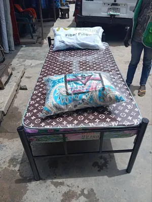 Single Metal Bunk Bed and Mattress