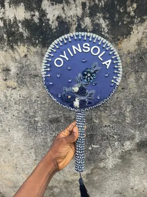 Blue Unique Hand Fan
