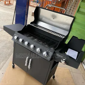 Industrial 6-Burner Gas BBQ Grill Machine