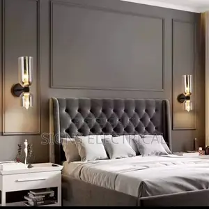 Nordic Glass Bedside Wall Lamp Double Head Glowing