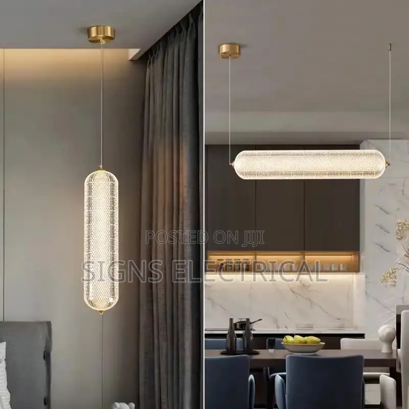 Bauhaus All Copper Chandelier Modern Simple Bedside Lamp