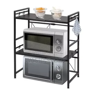 Extendable Microwave Oven Rack Adjustable Storage Shelf