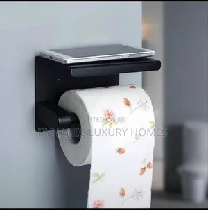 Phone Top Black Tissue Holder