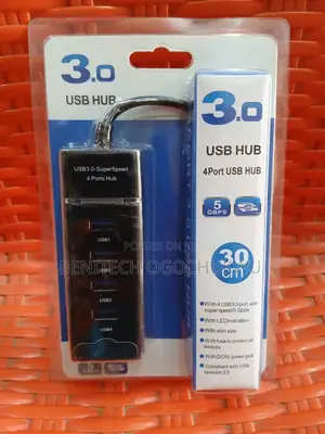 3.0 Super Speed 4 Port USB Hub 30cm