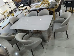 Unique Dining Table Six-seater Marble Design