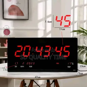 Led Digital Wall Clock (18 X 9 Inches)