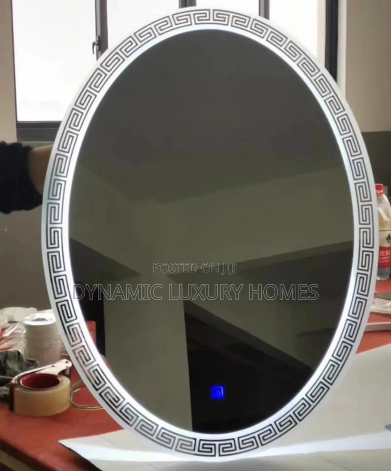 Led Oval Versace Sensor Mirror With Three Lights