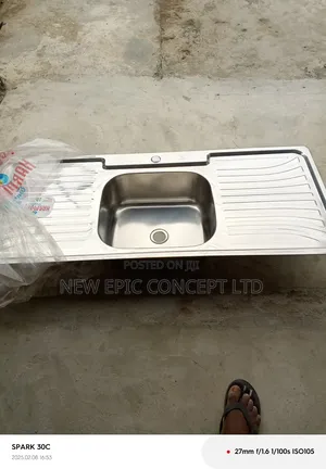 Single Bowl Double Tray Kitchen Sink