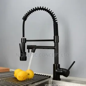 Black Kitchen Sink Mixer Tap