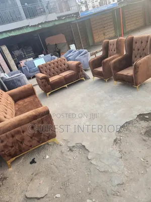 Set of Seven Seaters Upholstery Sofa