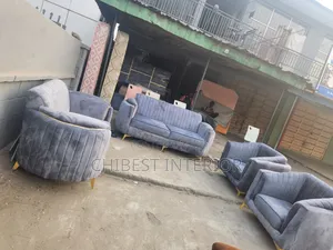 Luxury Grey Padded Sofa.