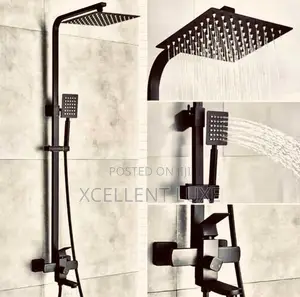 Black Standing Shower Set