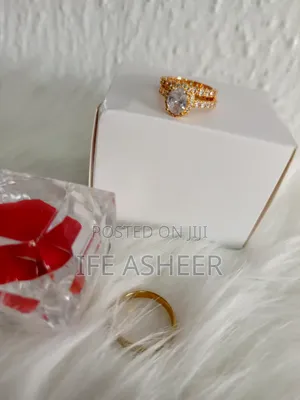 Zirconia Set of Wedding Ring ZR0001 - Gold