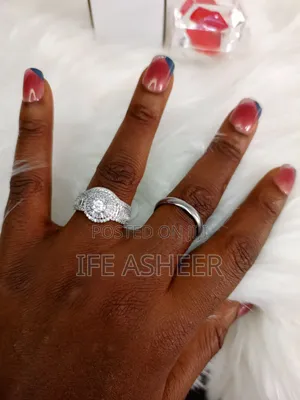 Zirconia Set of Wedding Ring ZR 0003 - Silver