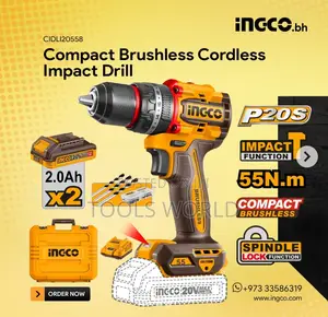 55nm Ingco Compact Impact Drill 20V