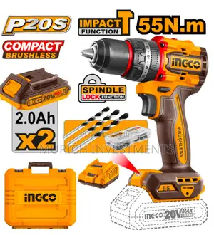 INGCO Compact Brushless Cordless Impact Drill CIDLI20558