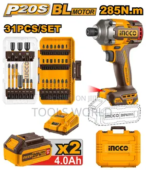 Ingco 31pcs/Set 285N.M Impact Driver
