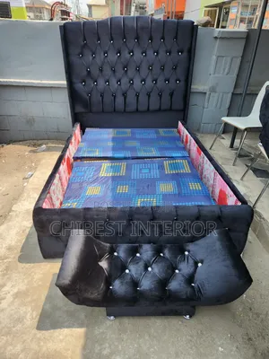 Black 4.5by6 Bed Stand With Footrest