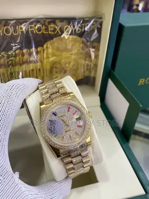 High Quality Luxury Men Rolex Chain Strap Wristwatch