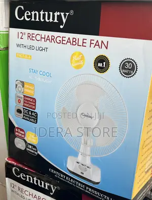 Century Rechargeable Table Fan 12 Inches