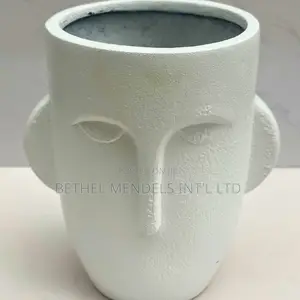 Fiberglass Decorative Linear Face Vase (Height:43cm)