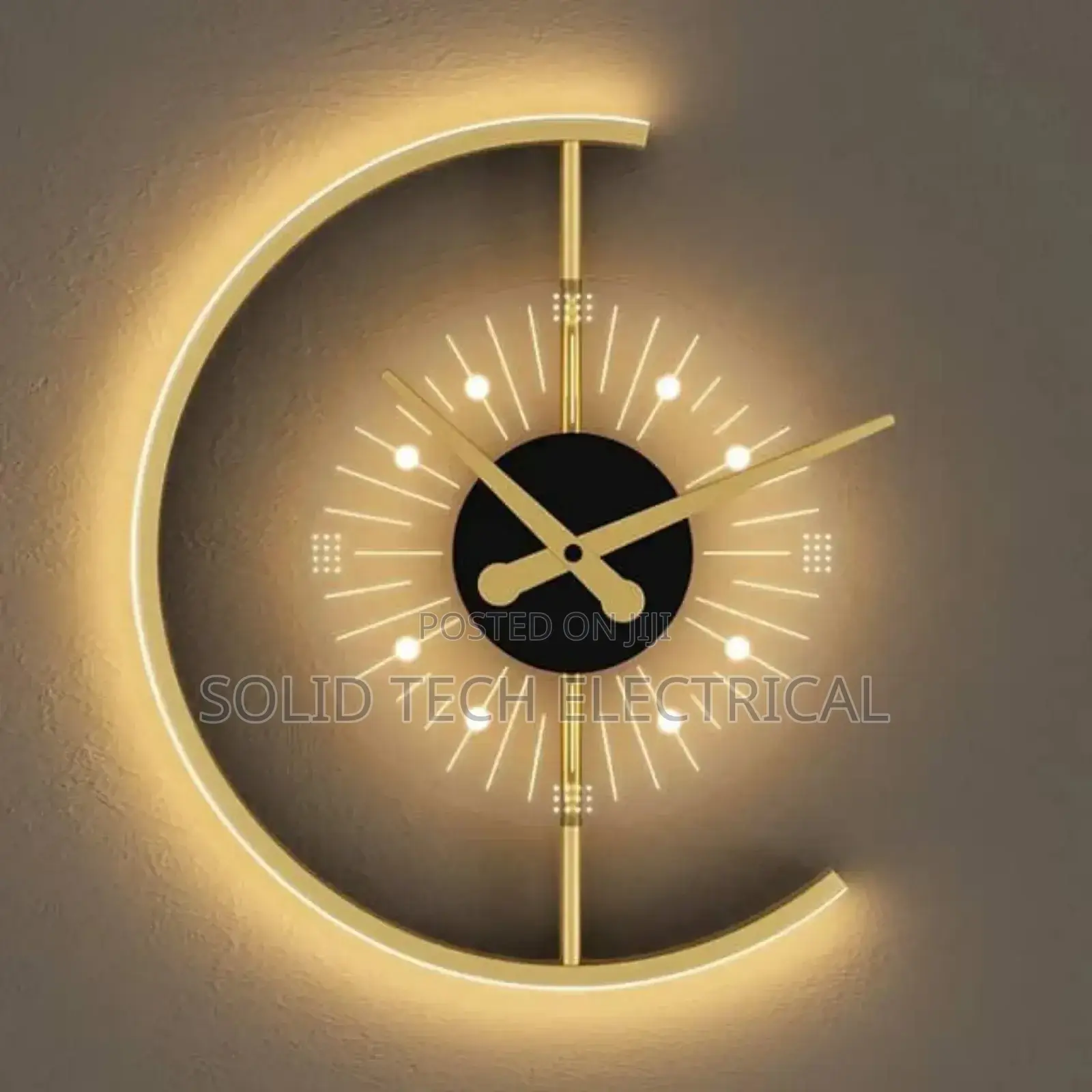 Led Clock Wall Light