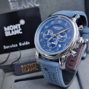Montblanc Chronograph Blue Strap Watch